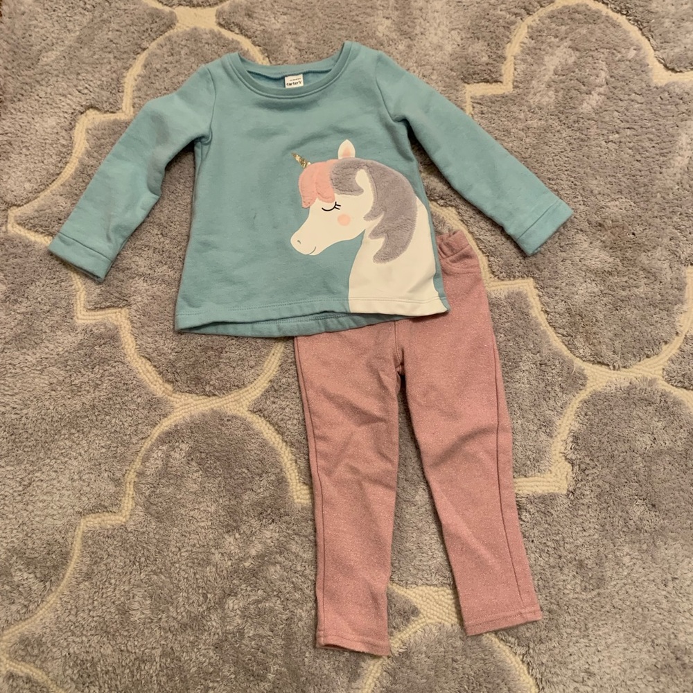 Carters toddler girl matching set